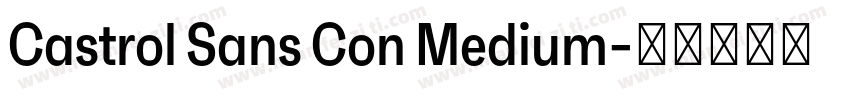 Castrol Sans Con Medium字体转换